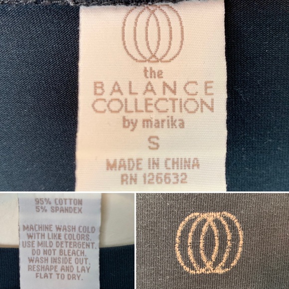 BALANCE COLLECTION Black Soft Stretch Yoga Tee S - Picture 4 of 4